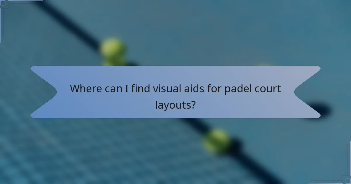 Where can I find visual aids for padel court layouts?